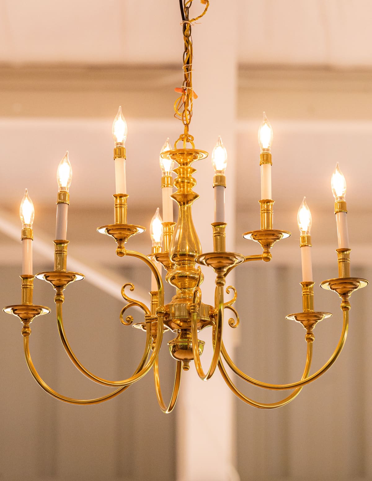 Chandelier detail inside the venue