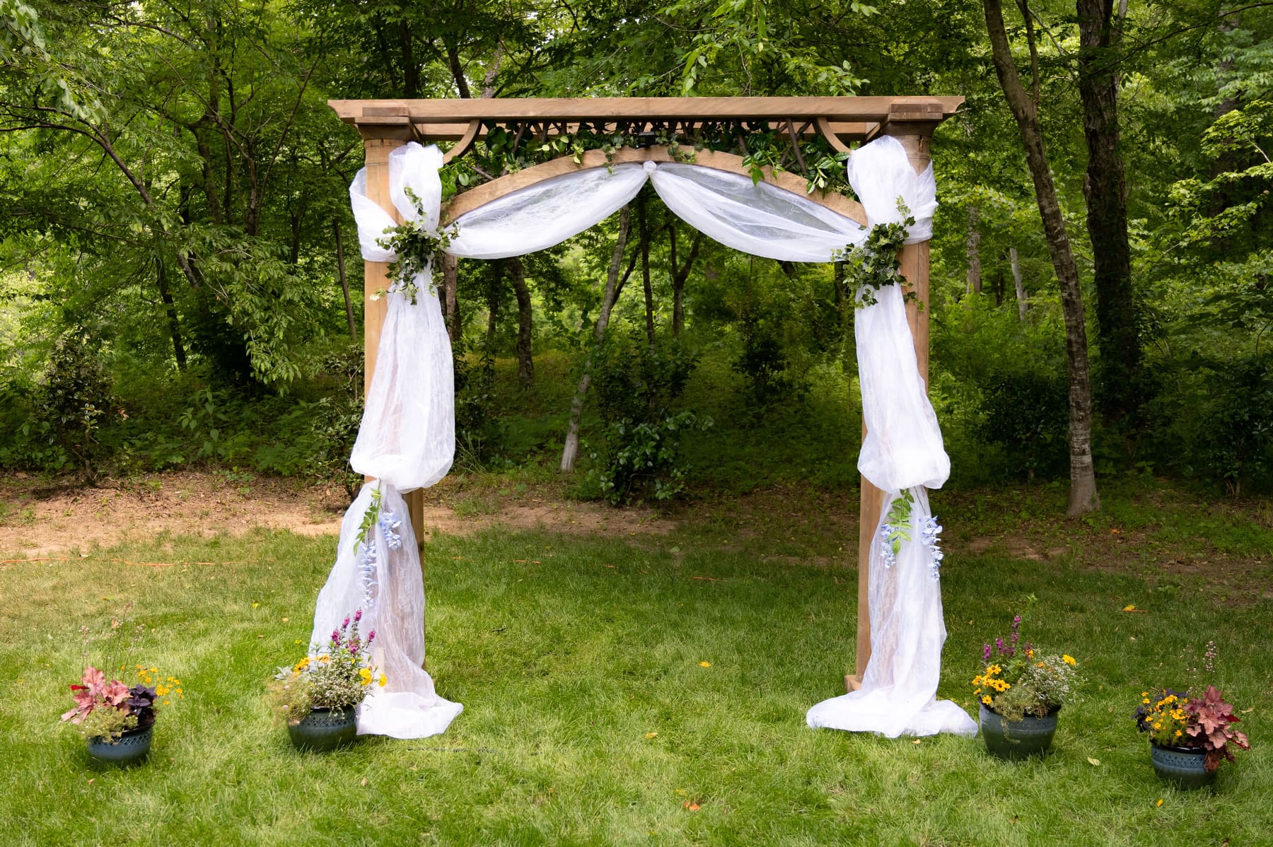 Ceremony arch in the woods