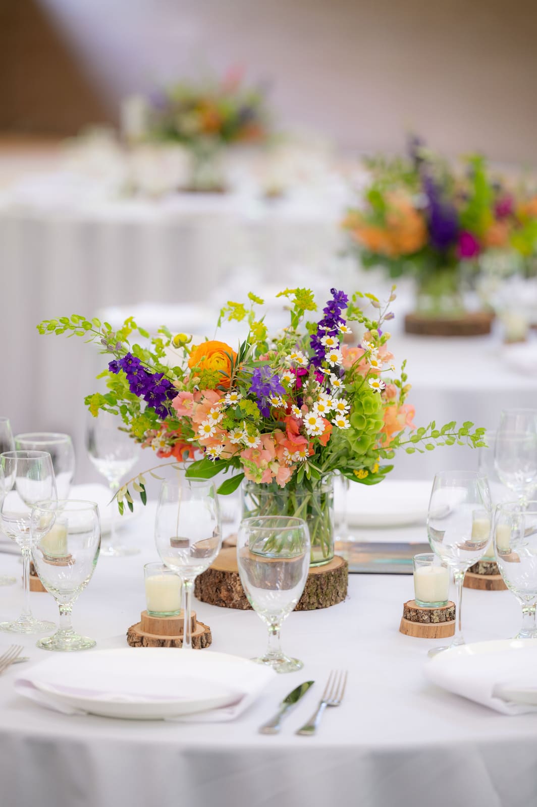Reception table flowers