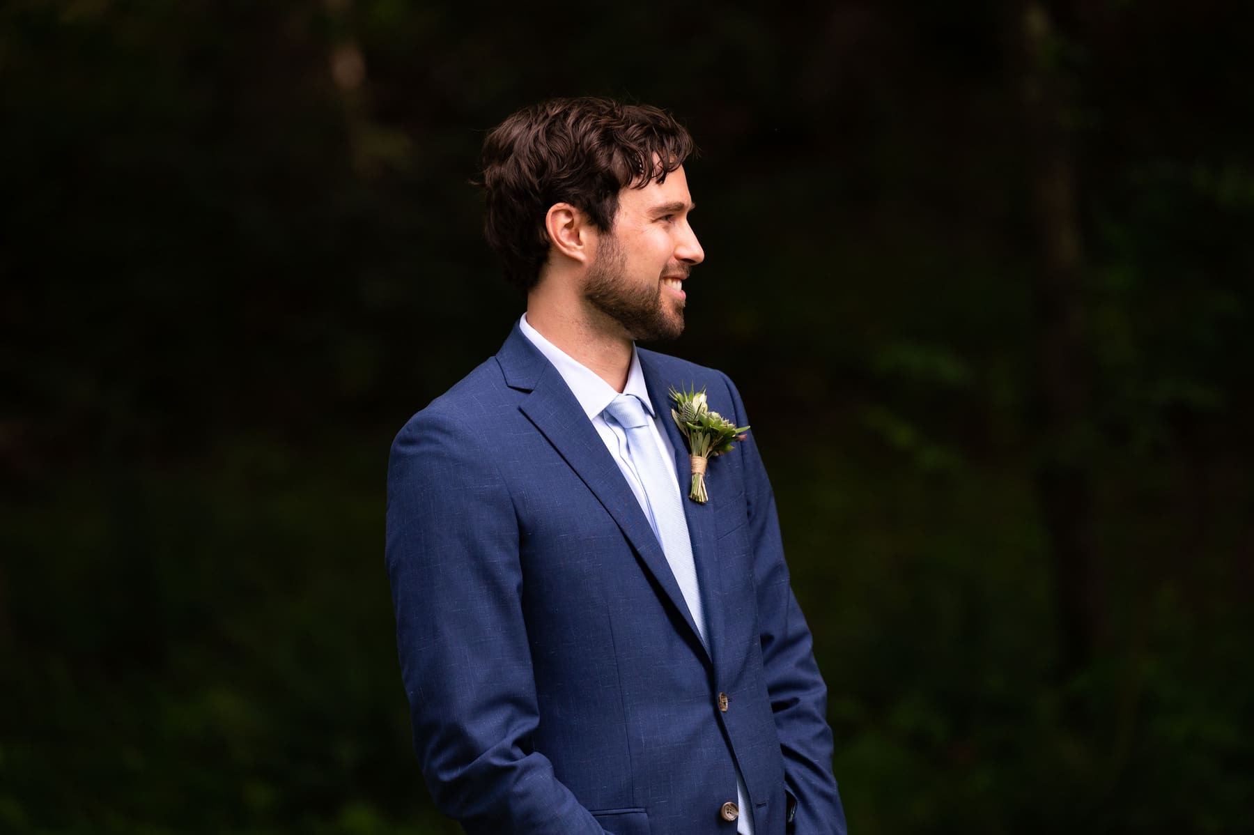 Steven waiting at the ceremony