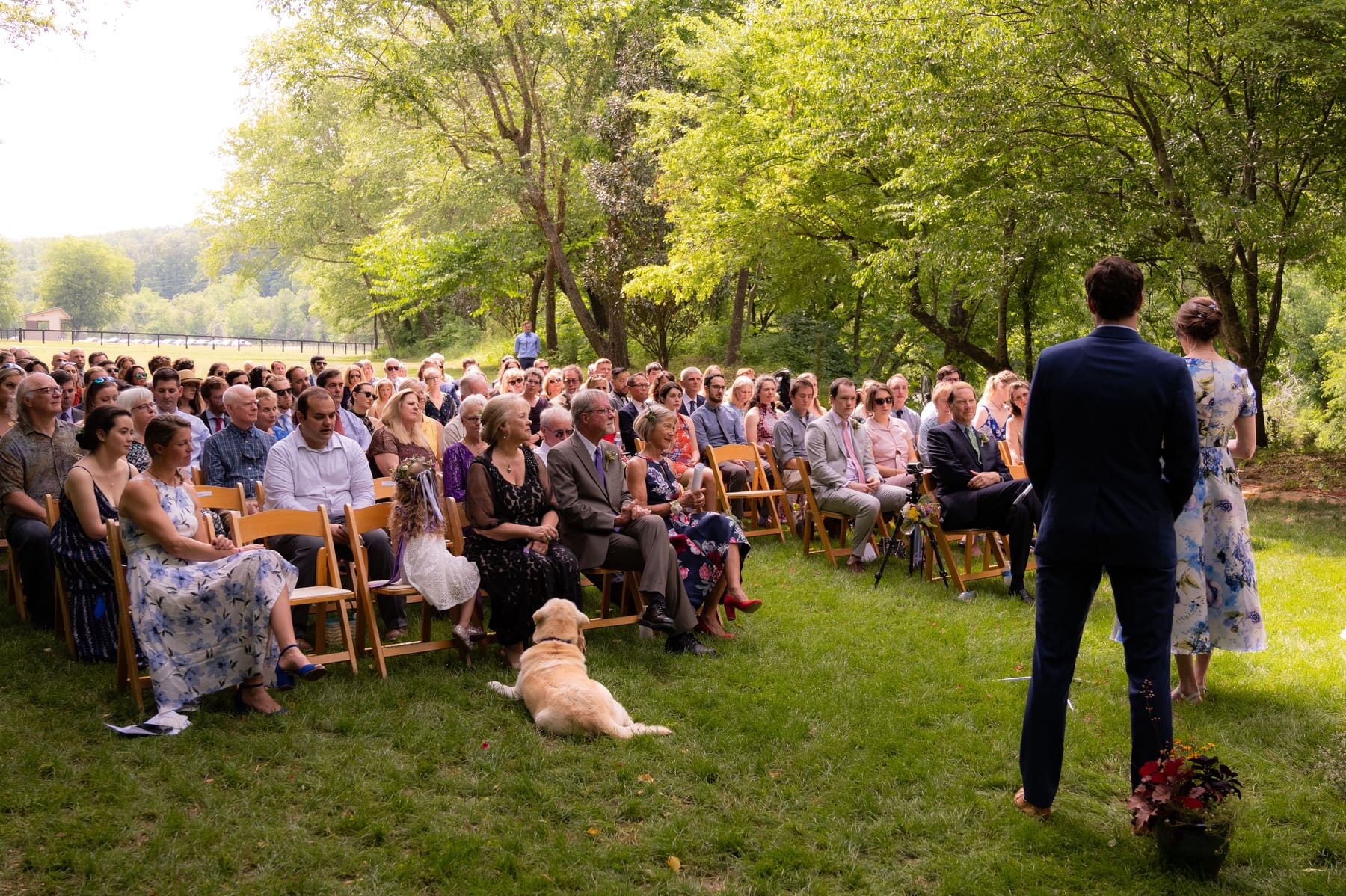 Outdoor ceremony wide frame