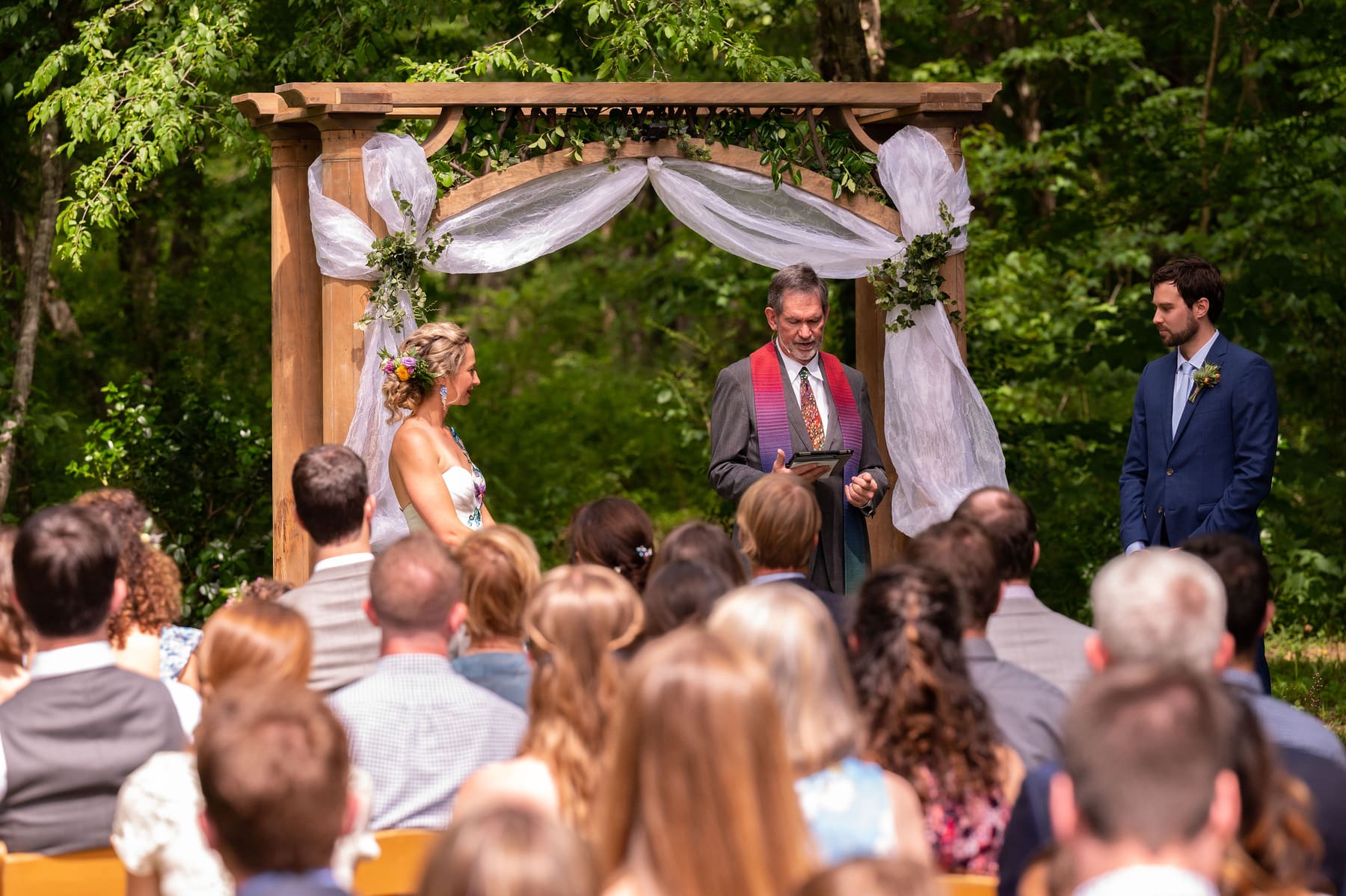 Vows beneath the arch