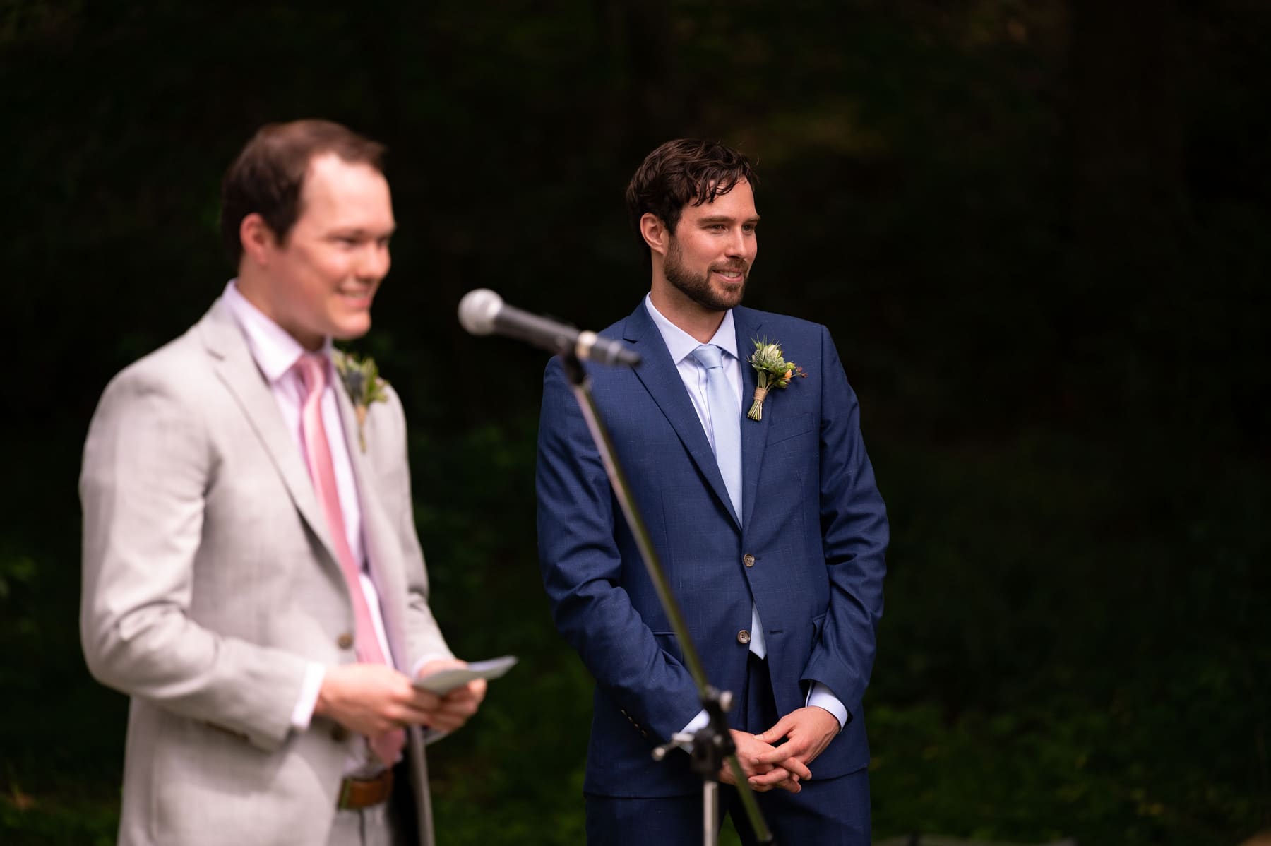 Steven smiling during the ceremony