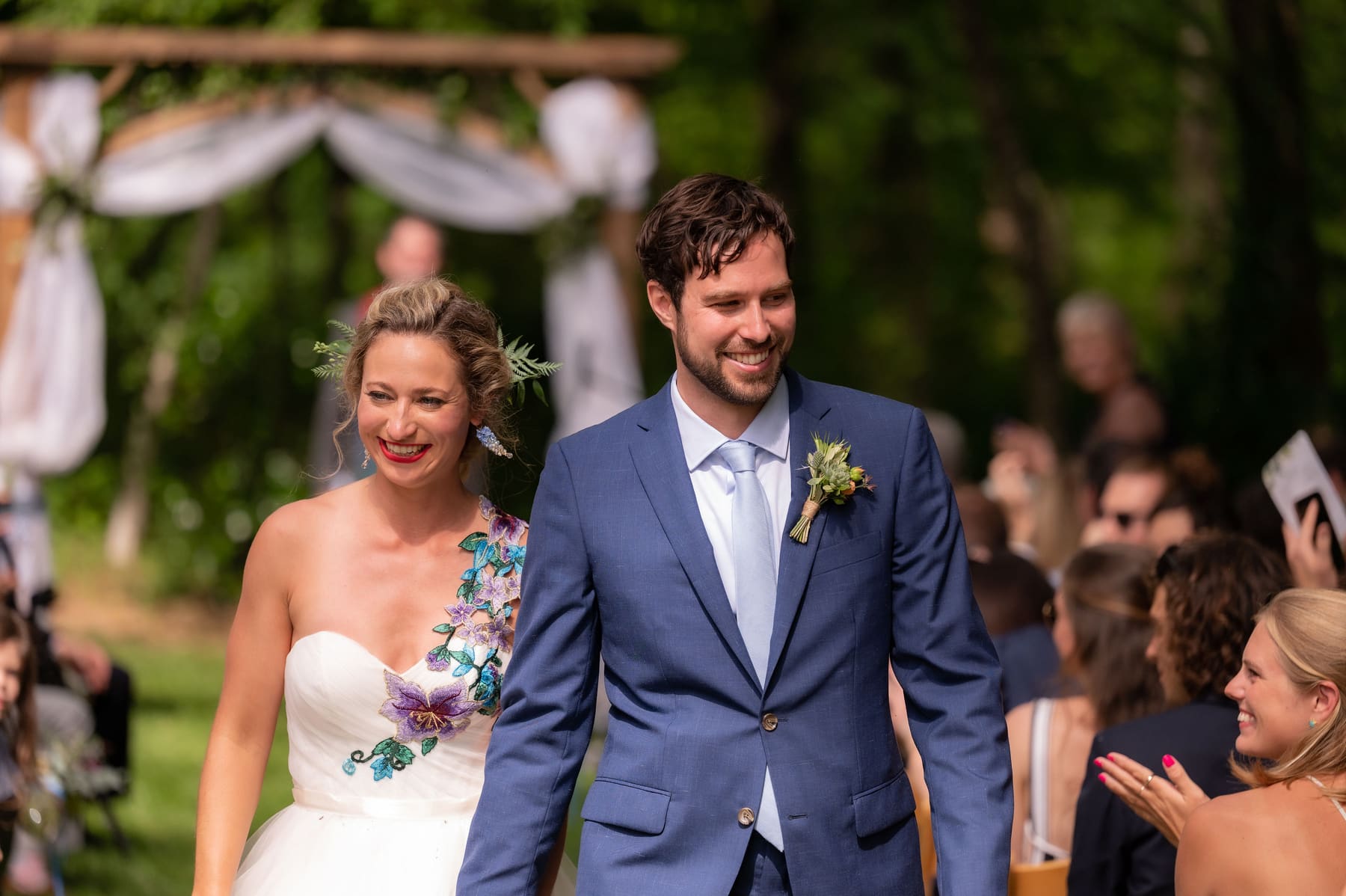 Lillian and Steven recessional