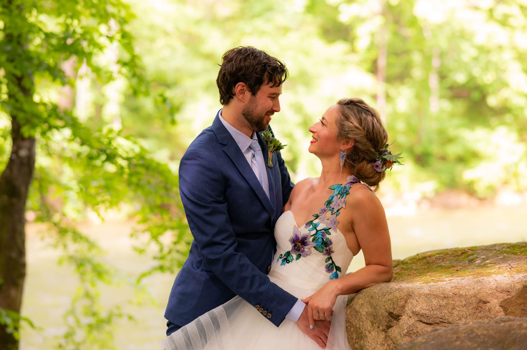 Woodland couple portrait