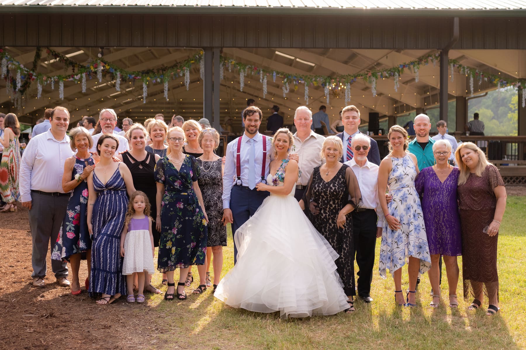 Guest group outside the pavilion