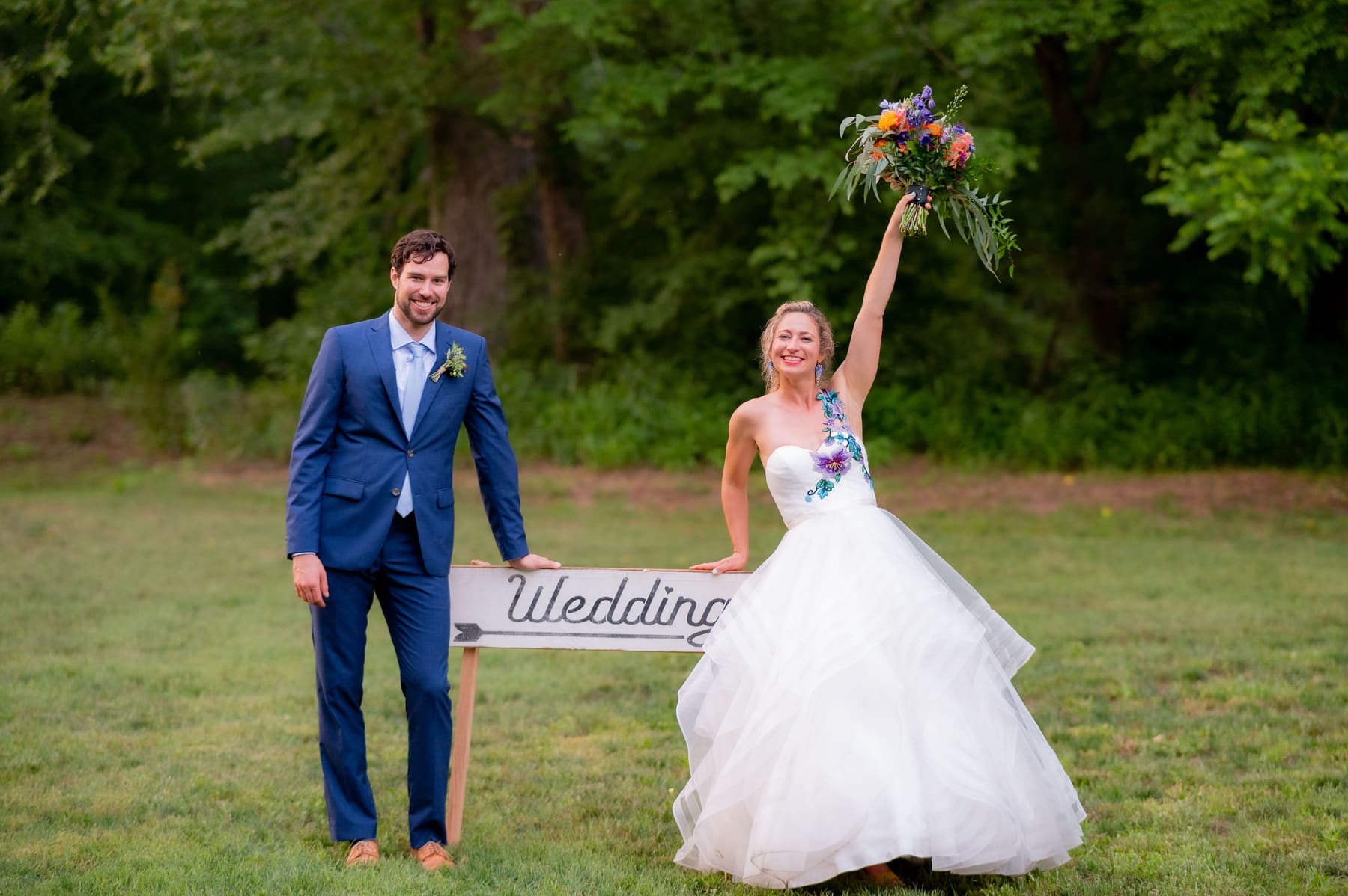 Wedding sign portrait