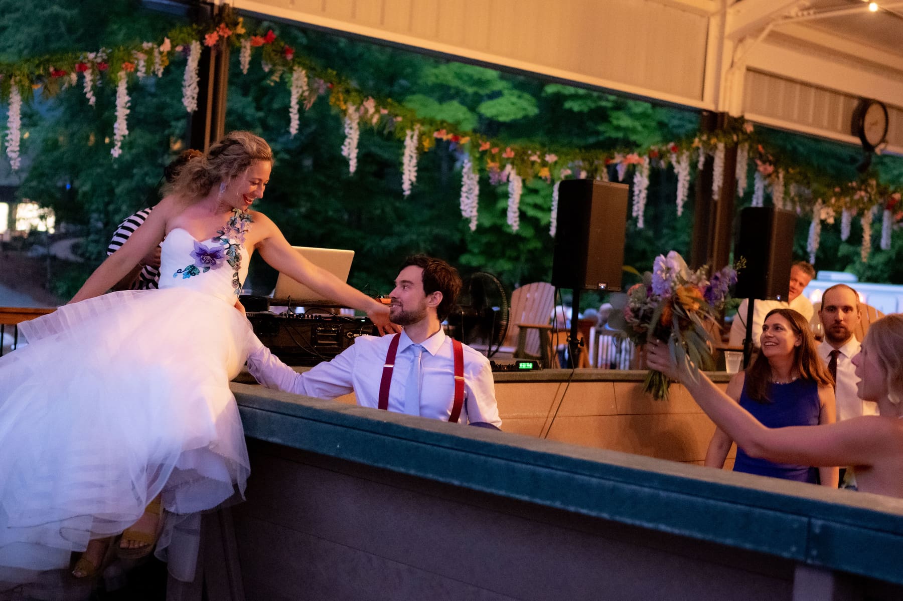 Evening dance beside the pavilion