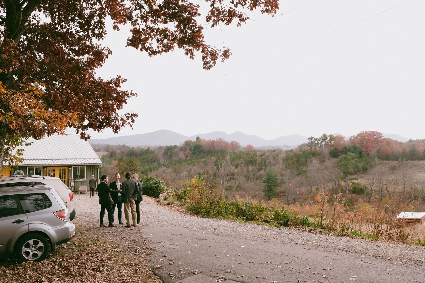 Guests arriving along the venue path
