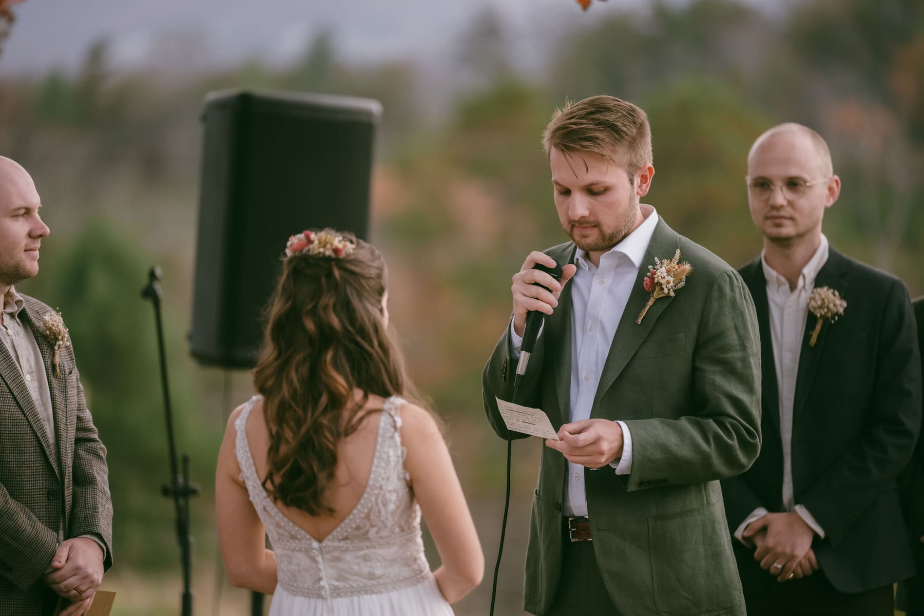 Ceremony reading during the vows