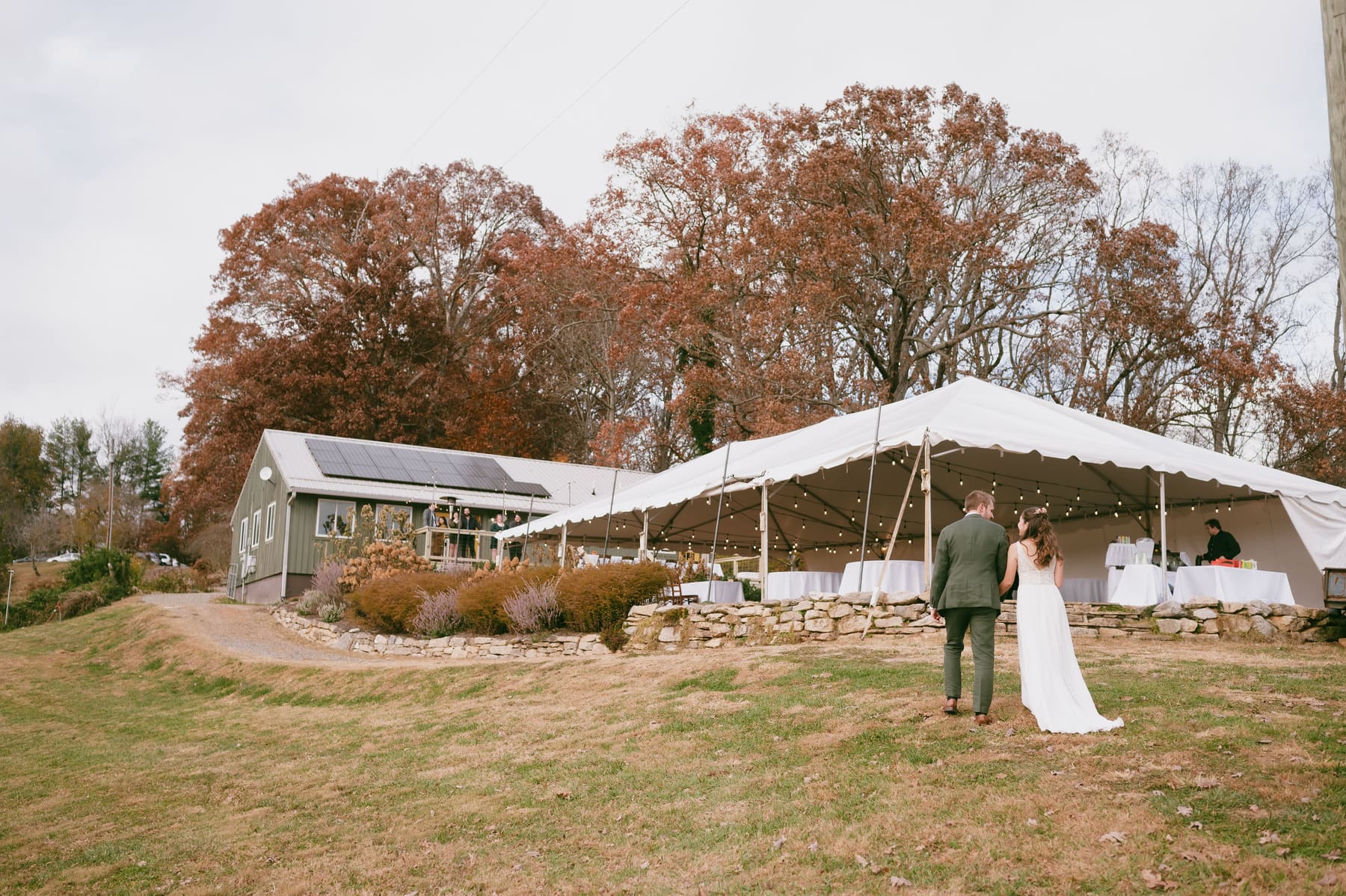 Wide view of the ceremony exit