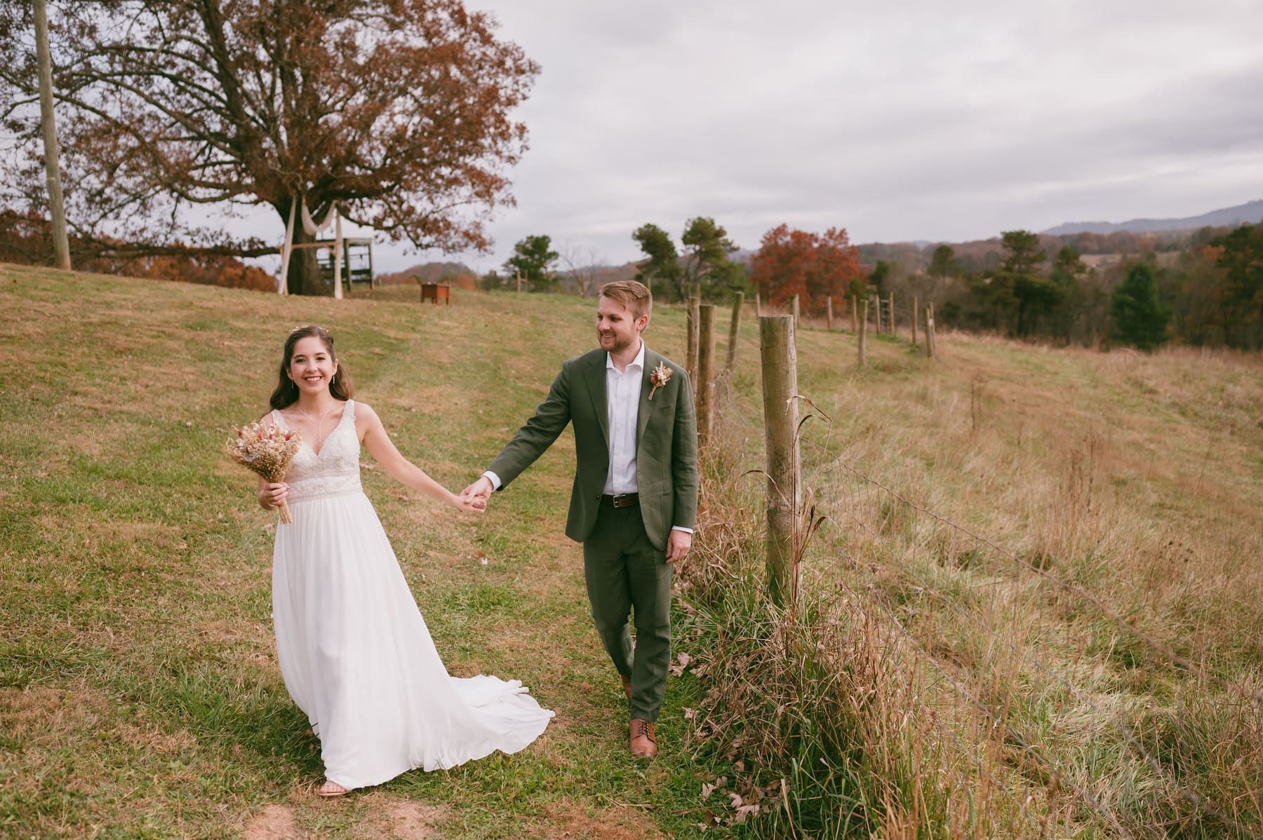 Robin and Jacob walking hand in hand