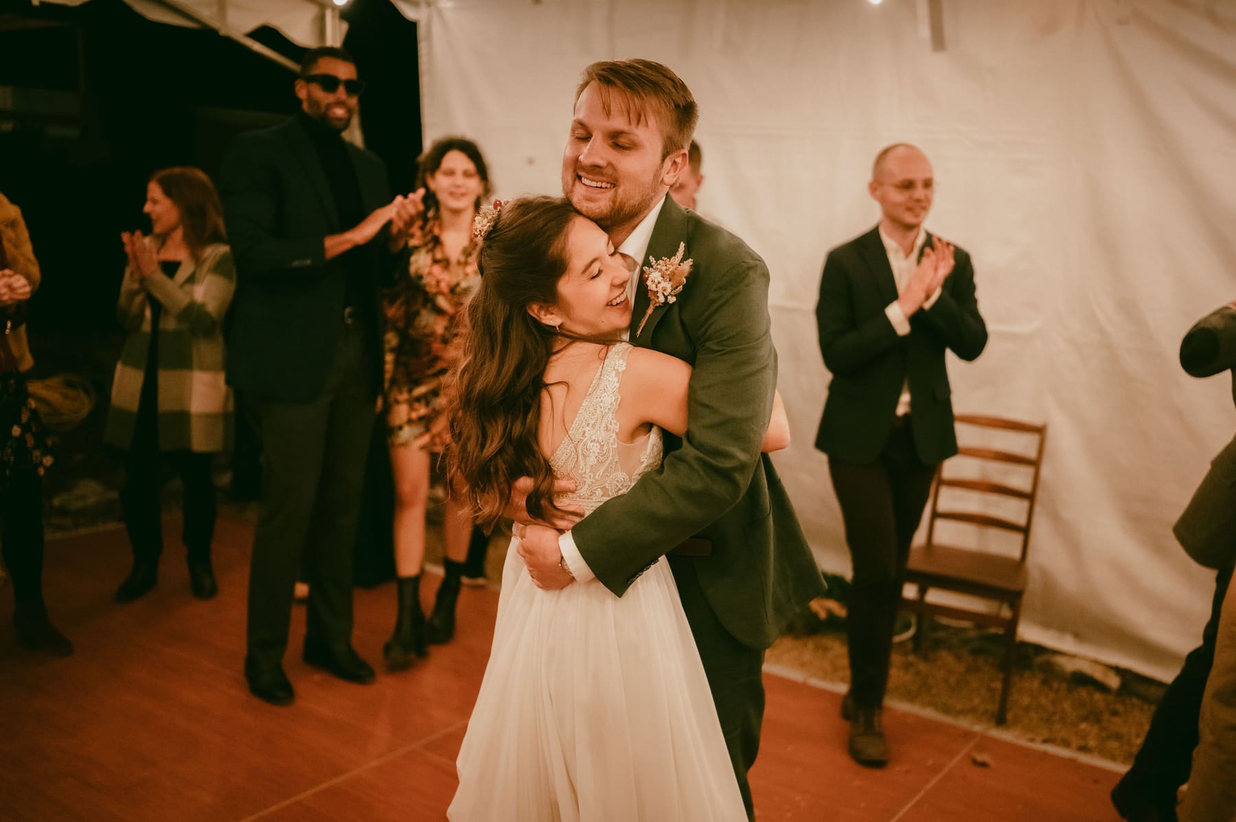 Robin and Jacob entering the dance floor